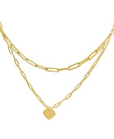 in stock Trendy Heart-shaped Gold Chain Necklace, Trendy Heart Shaped Necklace With Gold Chain, Chic Metal Necklace For Valentine's Day, Chic Metal Heart Necklace, Chic Heart-shaped Metal Necklace, Chic Heart Pendant Necklace With Chain, Gold-tone Heart Chain Necklace With Delicate Chain, Gold-tone Heart-shaped Delicate Chain Necklace, Gold-tone Delicate Heart Chain Necklace