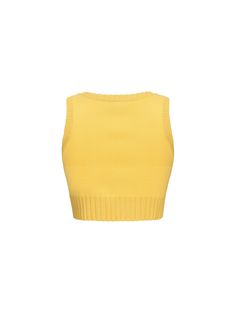 a yellow crop top on a white background