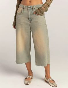 BDG Urban Outfitters Jaya Bleached Cut-Off Cropped Womens Pants - VINTAGE BLAST | Tillys Acid Wash Bottoms With Frayed Hem For Fall, Fall Bleached Relaxed Fit Bottoms, Fall Relaxed Fit Bleached Bottoms, Trendy Faded Cropped Leg Bottoms, Fall Season Bleached Bottoms With Relaxed Fit, Faded Wide Leg Summer Bottoms, Bleached Cutoff Bottoms, Spring Acid Wash Denim Bottoms, Spring Bleached Cutoff Bottoms