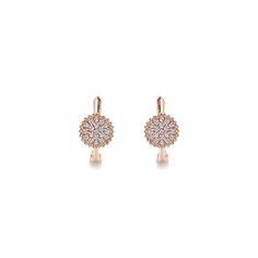 14k Rose Gold Huggies Huggie Earrings angle 3 Gold Huggies, Diamond Huggie Earrings, Womens Earrings, Rose Gold Frame, Rose Gold Beads, Luxury Earrings, Huggie Earrings, Timeless Jewelry, Diamond Cluster