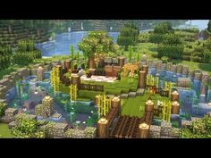 [Minecraft] 🌿✨ Aesthetic Axolotl Pond Tutorial / Mizuno's 16 Craft Resource Pack - YouTube Minecraft Axolotl Enclosure, Axolotl Minecraft Habitat, Minecraft Axolotl Habitat, Minecraft Pond Ideas, Minecraft Balcony, Aesthetic Axolotl, Axolotl Tank, Pond Decorations, Minecraft Aesthetic