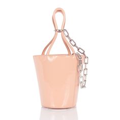 Alexander Wang Roxy Mini Bucket Bag in Rose - Shop Luxury Handbags | Editorialist Chloe Designer, Mini Bucket Bag, Mini Bucket Bags, Mini Bucket, Bike Chain, Leather Bucket Bag, Leather Bucket, The Boutique, Evening Clutch