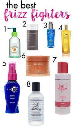 The Best Ever Frizz Fighters! You should own one or more! Frizzy Hair Tips, Best Hair Products, Frizzy Curly Hair, Hair Frizz, Curly Hair Care, Frizzy Hair, Curly Hair Tips, Anti Frizz Products