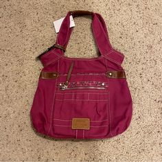 Nwt Fossil Vintage Magenta Canvas Shoulder Bag Measurements In Photos (~16 In X 13 In) Lots Of Exterior And Interior Pockets, Cute Floral Design Inside. Retagged From Macy’s Open To Offers! #Vintage #Fossil #Y2k Purple Satchel With Large Capacity, Large Capacity Purple Satchel, Purple Hobo Bag For Shopping, Purple Shoulder Bag With Pockets, Casual Purple Bags With Zipper Pocket, Casual Purple Bag With Zipper Pocket, Casual Purple Hobo Bag For Travel, Purple Satchel Bag With Pockets, Everyday Purple Bag With Pockets