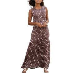 This maxi dress has a simple cut with a polka dot pattern that will quickly become your absolute favorite. * Lightly flared skirt * Elastic waistband * Button closure at the back neck * Belt not included * Length approx. 59 inches * 100% Viscose. Imported. * Machine washable Polka Dot Maxi Dress, Sheer Midi Dress, Sundress Summer, Corset Midi Dress, Polka Dot Maxi Dresses, Polka Dress, Women Midi, Polka Dot Pattern, Flared Skirt