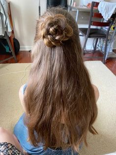 Half Up Half Down Hair Rose Bun, Hair For Dance Recital, Rose Bun Hairstyle, Rose Hairstyle, Eyeshadow Makeup Looks, Rose Bun, Updos Hair, Body Care Tips