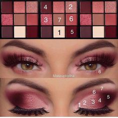 some inspo for you?  wich is your fave? Pink or gold? . . . . . .  #anastasiabrows #norvina #videofashion #sigmabeauty #makeupartist… Mac Make Up, Pink Smokey Eye, Make Up Designs, Natural Eye Makeup Tutorial, Makeup Tutorial Foundation, Huda Beauty Makeup, Prom Eye Makeup, Makeup Tutorial Eyeshadow