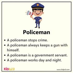 a police officer holding a megaphone with the words policeman on it and an image of a