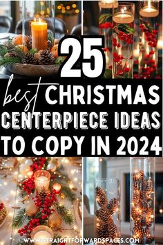 christmas centerpieces with candles and pine cones are featured in the top 25 best christmas centerpiece ideas to copy in 2014