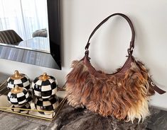 -Natural handmade sheepskin bag, 35.cm.25.cm.1.1.ft,0.9.ft  -Completely natural, real and odorless. Colors.   -Express shipping.color.camel Thanks for visiting our shop. Hope we can help you find perfect decoration. All of our sheepskins are real, natural, odorless and soft. They are all selected and processed carefully. Luxury Everyday Sheepskin Bags, Brown Sheepskin Shoulder Bag For Everyday Use, Everyday Use Brown Sheepskin Bag, Classic Leather Tote, Christmas Bags, Personalized Leather, Classic Leather, Leather Tote, Leather Shoulder Bag