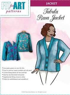 an image of a woman's jacket sewing pattern