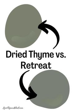 two circles with the words dried thye vs retreat