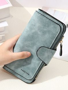 New Fashion Women Tri-Fold Snap Long Wallet Korean Style Matte Multifunctional Large Capacity Card Holder & Coin Purse Wallet Long Green Casual   Pu Letter,Plain Trifold   Wallets & Cardholders, size features are:Bust: ,Length: ,Sleeve Length: Coin Purse Wallet, Trifold Wallet, Kids Jewelry, Pink Brown, Long Wallet, Phone Bag, Sports Equipment, Blue Leather, Luggage Bags