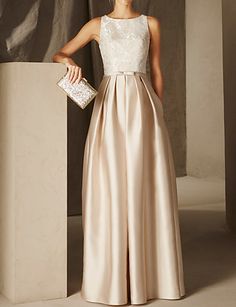 A-Line Empire Elegant Wedding Guest Formal Evening Dress Jewel Neck Sleeveless Floor Length Satin with Sash / Ribbon Pleats Appliques 2021 8106335 2022 – $146.99 Mom Dresses, Wedding Guest Formal, Colorful Dresses Formal, Evening Dresses Online, Cheap Evening Dresses, Formal Evening Dress, فستان سهرة, Empire Dress