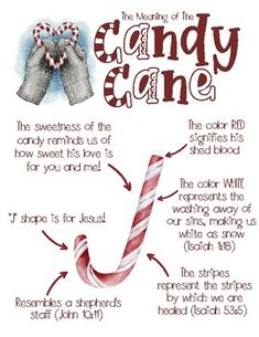 the candy cane is labeled with instructions to make it look like they are holding hands