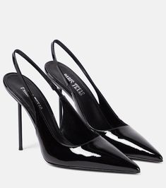 Lidia leather slingback pumps in black - Paris Texas | Mytheresa Expensive Shoes, Chic Heels, Paris Texas, Slingback Heel, Mode Inspo, Pretty Shoes, Slingback Pump, Dream Shoes, Black Pumps