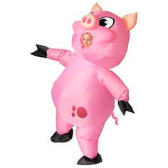 an inflatable pig costume is shown