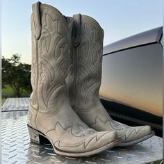 Women’s Size 8.5 Snipped Toe Lane Boots. Grayish/Blue Color With White And Gray Stitching. Worn A Handful Of Times. Not Perfect But Tried To Include Any Marks And Signs Of Wear In Pictures. Box Not Included. Smoke Free Home Boots Shoes Women, Lane Boots, Grayish Blue, Greyish Blue, Not Perfect, Boots Shoes, Shoes Heels Boots, Boot Shoes Women, Shoes Women Heels