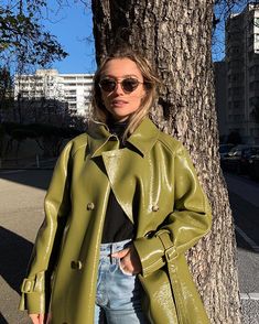 Leather Trench, Looks Street Style, Winter Trends, Mode Inspo, Cool Street Fashion, 가을 패션, Looks Style, Mode Inspiration, Looks Vintage