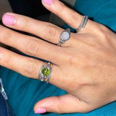 Please note, this is a WIRE and BEAD ring. It is made with sterling silver wire, and a genuine Moldavite bead. The higher price for this ring is due to it being made with genuine Czech Moldavite, which I have invested in a very limited supply of. I am almost out of stock, so the price will reflect that. I hope to find more in the future, and will adjust the price accordingly to my supply :) This ring is uniquely hand-crafted with 22 gauge sterling silver round wire, 4x5mm sterling silver Bali be Adjustable Sterling Silver Jewelry With Gemstone, Adjustable Moonstone Crystal Ring With Birthstone, Adjustable Sterling Silver Gemstone Jewelry, Adjustable Moonstone Jewelry With Round Stone, Silver Moonstone Stackable Rings With Birthstone, Silver Stackable Rings With Gemstone, Silver Stackable Rings With Round Gemstones, Silver Adjustable Jewelry With Round Stone, Adjustable Stackable Moonstone Jewelry