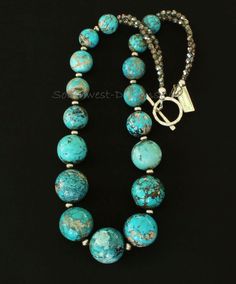 Hand-Built by Southwest Designs | Southwest Designs Round Bead Necklace, Handmade Jewelry Necklace, Classic Necklace, Hammered Sterling Silver, Southwestern Jewelry, Turquoise Stones, Jewelry Armoire, Classic Jewelry, Oxidized Sterling Silver