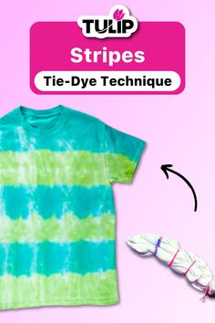 tie - dye technique for t - shirts with instructions to make them look like they're