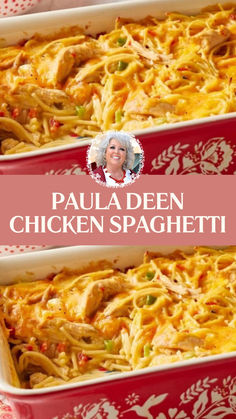 Paula Deen Chicken Spaghetti Paula Deen Chicken, Paula Deen Recipes, Spaghetti Recipe, Chicken Spaghetti, Paula Deen, Spaghetti Recipes, Delicious Chicken