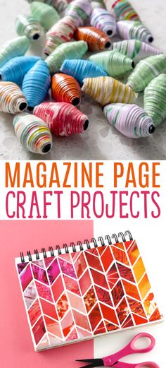 magazines and craft projects are featured in this magazine with text overlaying the image