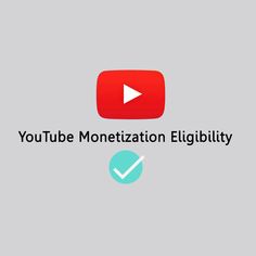 youtube monetization logo with the words youtube monetiization equiility on it