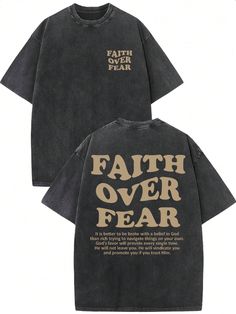 Christian Graphic Tees, Faith Over Fear, Christian Shirts, Men Clothing, Graphic Shirts, Clothing Brand, Length Sleeve, Shirt Designs, Men Casual