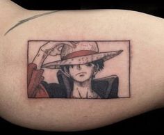 Anime Panel Tattoo, Luffy Tattoo Ideas, One Piece Tattoo Ideas, Luffy Tattoo, Amor Tattoo, Cartoon Tattoo Ideas, Animated Shows, Peace Tattoos