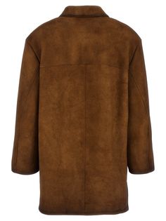 100% shearling Brown Shearling Fur Coat For Work, Brown Leather Fur Coat For Workwear, Classic Sheepskin Fur Coat With Faux Fur Lining, Formal Leather Fur Coat With Faux Fur Lining, Classic Brown Fur Coat For Work, Classic Sheepskin Fur Coat For Work, Classic Leather Fur Coat With Faux Fur Lining, Classic Sheepskin Coat With Faux Fur Trim, Classic Shearling Fur Coat With Faux Fur Lining