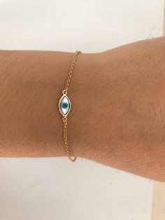 Tiny Evil Eye Bracelet Minimal Bracelet Evil Eye Bracelet | Etsy Gold Evil Eye Bangle Bracelet As Gift, Gold Spiritual Evil Eye Bracelet With Adjustable Chain, Gold Charm Bracelet With Evil Eye, Gold Spiritual Evil Eye Bracelet Gift, Gold Spiritual Evil Eye Bracelet For Everyday, Gold Evil Eye Bracelet - Gift, Oval Gold Plated Bracelet For Gift, Gold Bracelet With Evil Eye For Gift, Gold Sterling Silver Evil Eye Bracelet