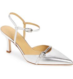 aeyde Marianna Pointed Toe Pump (Women) | Nordstrom Fabric Gift Bags, Metallic Leather, Shoe Box, Night In, Women's Pumps, Shoes Women Heels, Metallic Silver, Leather Upper, Shoes Heels