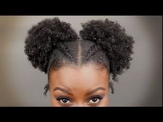 Natural Hairstyle | Jazzed Up Space Puffs - YouTube  Quick, Cute, and Simple Cute Natural Hairstyles, Quick Natural Hair Styles, Natural Hairstyle, Natural Hairstyles For Kids, Girls Natural Hairstyles