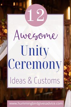 the words, 12 awesome uni ceremony ideas and customs are displayed in front of a window