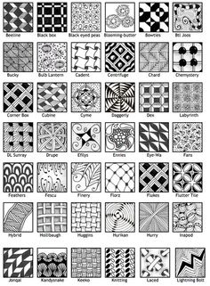 an image of different patterns in black and white