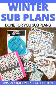 the winter sub plans are perfect for students to use in their homeschool activities