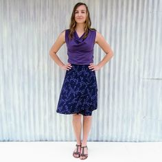 "A classic style with a unique print, the bird skirt is sure to attract some compliments. This midi wrap skirt is made from a mid weight 100% organic cotton straight weave fabric featuring a bird print in midnight blue. It wraps nearly twice around for great coverage and is easily adjustable so it's never too tight. *Mid length *Adjustable fit *22\" long (can be customized) SIZES Made to order in sizes XS-3X or Custom. See images for size chart and measurement guide. COLOR Pictured in Midnight M Casual Fitted Wrap Skirt, Casual Fitted Wrap Skirt With Gathered Detail, Fitted Casual Wrap Skirt With Gathered Detail, Bird Skirt, Straight Weave, Organic Cotton Leggings, Midi Wrap Skirt, Cotton Leggings, Bird Print