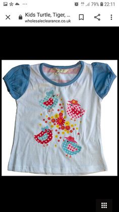 Children's animal crazy white with blue trim tee shirt. Depicting birds and flowers in pinks and blue. 100% cotton. Sizes available are 3 - 4 years x 1 5 - 6 years x 1 12 - 18 months x 1 18 - 23 months x 1 2 - 3 years x 1 6 - 12 months x 1 Please note the size required when ordering. Playful Cotton T-shirt For Spring, Playful Cartoon Print Tops For Spring, Blue Cartoon Print Shirt For Spring, Playful Cartoon Print Shirt For Spring, Playful Spring Shirt With Cartoon Print, Spring Cartoon Print Playful Shirt, Cotton Tops With Cartoon Print For Spring, Playful White Floral Print Top, Spring Playtime Short Sleeve T-shirt