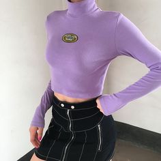 Material: CottonMaterial: SpandexItem Type: TopsTops Type: TeesPattern Type: FloralSleeve Length(cm): FullSleeve Style: RegularModel Number: STT5074W04/T7726W08Gender: WOMENClothing Length: ShortDecoration: EmbroideryFabric Type: KnittedStyle: StreetwearCollar: TurtleneckColor: Floral Contrast ColorStyle: Fashion,Sexy,Elegant,Korean Fashion StyleSeason: Spring,Summer,Autumn,Winter 2019 Purple Stretch Long Sleeve Crop Top, Purple Long Sleeve Stretch Crop Top, Fitted Long Sleeve Purple T-shirt, Purple Y2k Crew Neck Top, Purple Long Sleeve Trendy Tops, Trendy Purple Long Sleeve Tops, Trendy Long Sleeve Purple Top, Fitted Purple Top For Streetwear, 90s Style Fitted Purple Top