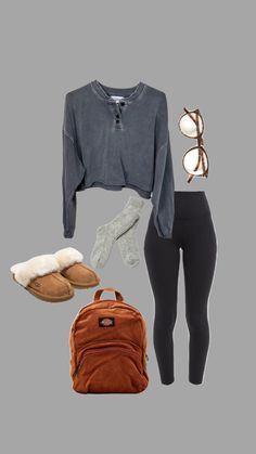 Leggings And Shirt Outfit, Cute Cozy Outfits Lazy Days, Cozy Fall Outfits With Leggings, Cute Cozy Outfits, Fall Outfits With Leggings, Outfits Lazy Days, Leggings And Shirt, Everyday School Outfits, Cute School Fits