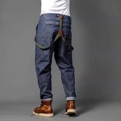 Full Length Jeans, Style Cargo Pants, Overalls Men, American Jeans, Style Cargo, Fashion Autumn, Safari Style, Pocket Pattern, Winter Casual