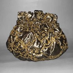 - New Without Tags; Vintage - Small, Metallic Gold, Change Purse Style Evening Bag, With Overall Beaded Design - Gold Tone Hardware - Magnetic Change Purse Closure - Fully Lined - Open Interior - Optional Shoulder Chain (Can Hide In Clutch) - Bag: W7.5” X H6” X D3.75” - Chain: 48.75” End To End Purse Style, Beaded Clutch, Shoulder Chain, Purse Styles, Change Purse, Gold Beads, Metallic Gold, Evening Bags, Gold Metal