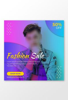 a fashion sale ad with a man in denim jacket on it's back cover