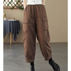 Women Winter Loose Quilted Solid Harem Pants Black Harem Pants, Yellow Coffee, Winter Pattern, Season Winter, Black Coffee, Shoe Box, Waist Size, Red Yellow, Harem Pants