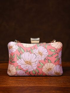 Elegant Pink Clutch With Handwork, Traditional Floral Embroidered Clutch Evening Bag, Elegant Embroidered Pink Clutch, Embroidered Pink Pouch Clutch, Luxury Pink Embroidered Clutch, Affordable Purses, Silk Clutch, Evening Purse, Handbag Purse