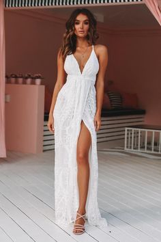 Dinner Dresses, Wedding Glamour, Beach White Dress, Maxi Dress White, Costa Rican, Greek Style, Family Pics, Backless Maxi Dresses, Wedding Goals