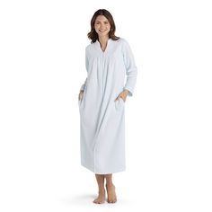 You'll love the cozy style of this Petite Miss Elaine Essentials Brushed Back Terry Long Zip Robe.Click on this WOMEN'S GUIDE to find the perfect fit and more!You'll love the cozy style of this Petite Miss Elaine Essentials Brushed Back Terry Long Zip Robe. Click on this INTIMATES & SLEEPWEAR GUIDE to find the perfect fit and more!FEATURES Soft knit terry construction 2 pockets Zipper front Long sleevesFIT & SIZING Loose fit 50-in. length from shoulder to hemFABRIC & CARE Polyester Machine wash Petite Size Chart, Cozy Style, Color Aqua, Sleepwear Robe, Cozy Fashion, Petite Dresses, Plus Size Dress, Petite Size, Soft Knits