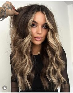 Brunet Balayage Hair, Before And After Blonde To Brown, Balyage Long Hair, Mom Beauty, Brown Hair Shades, Black Hair Balayage, Brunette Hair With Highlights, Money Piece, Brown Hair With Blonde Highlights